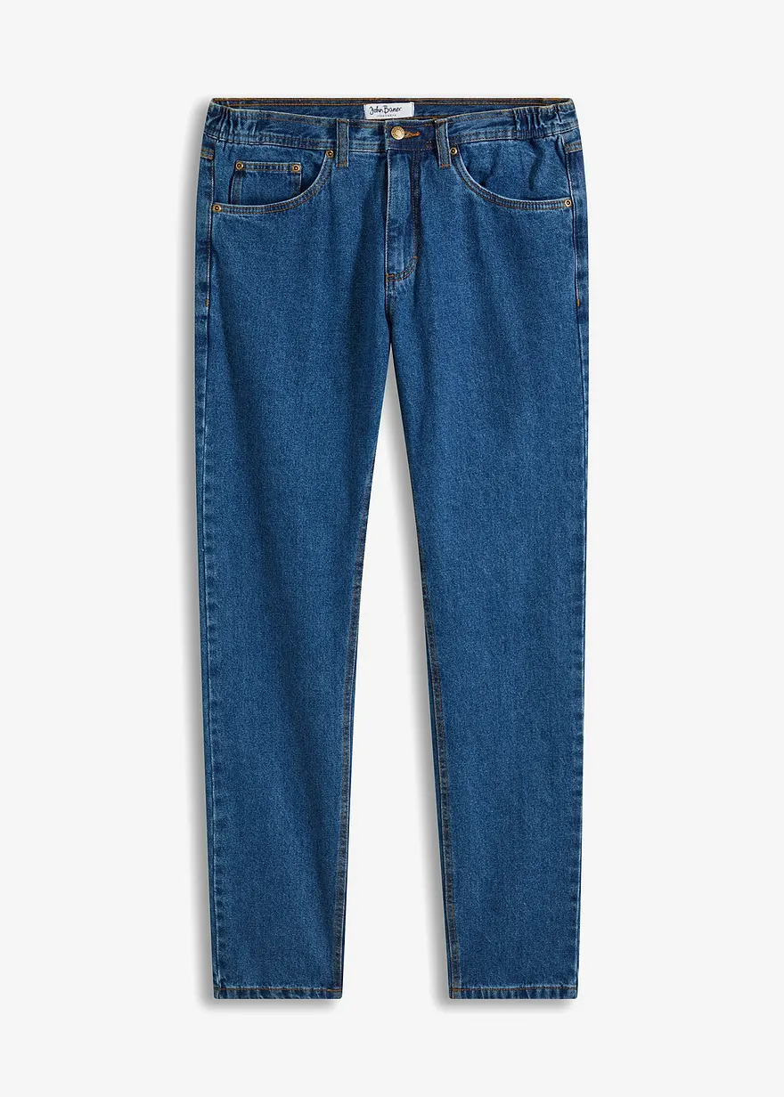 Classic Fit Jeans mit seitlichem Dehnbund, Straight