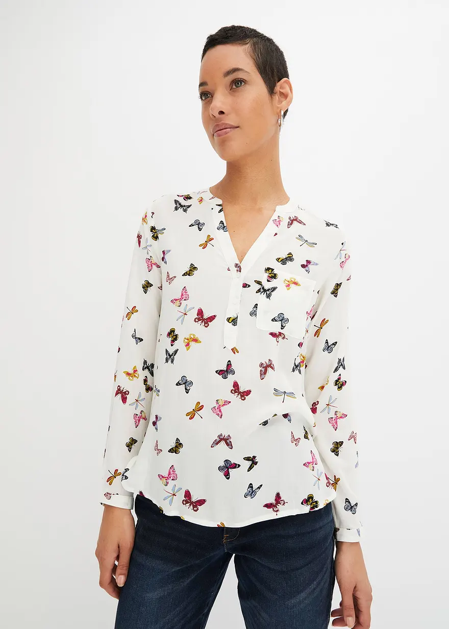 Bluse aus fließender Viskose