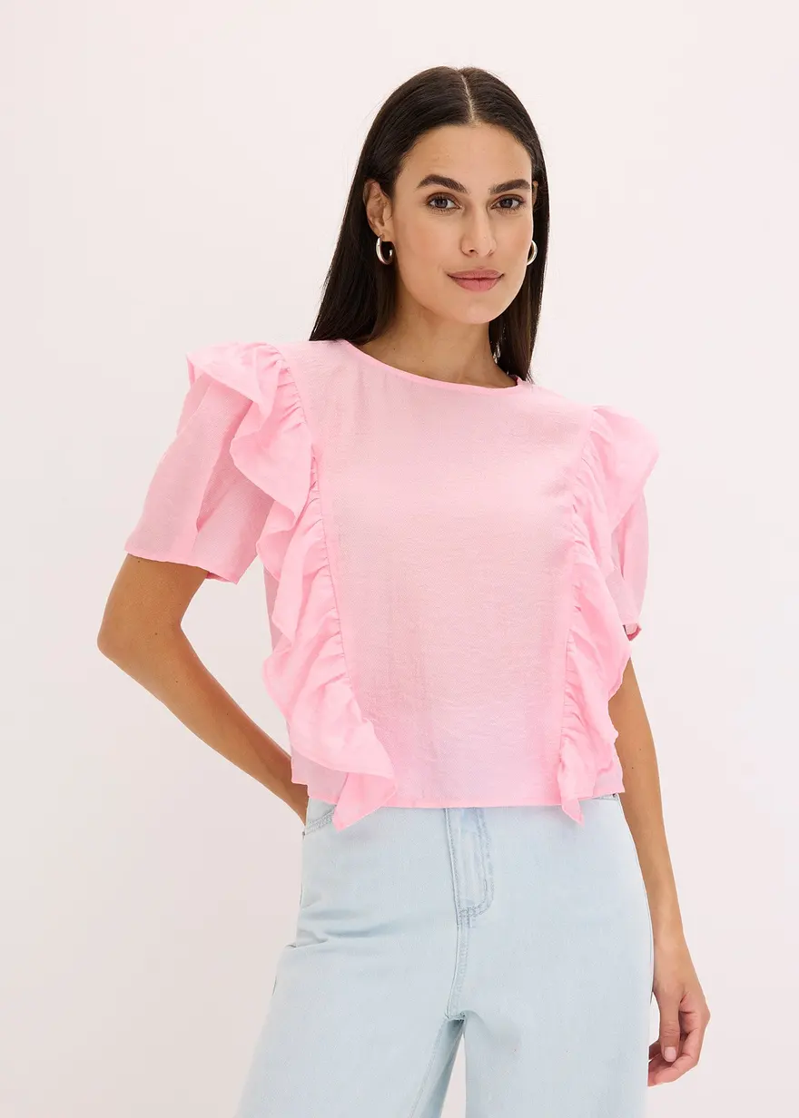 Bluse mit Volants