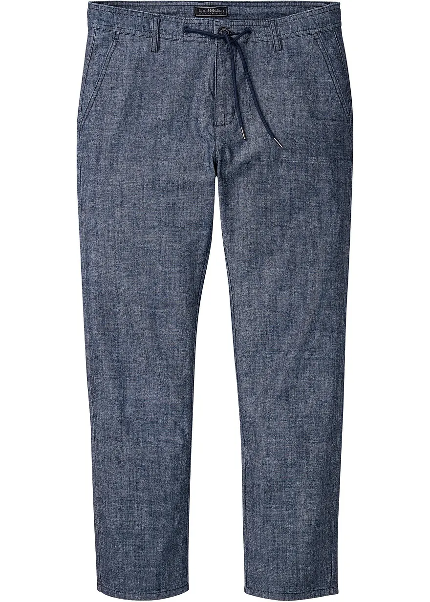 Regular Fit Chambray-Chinohose, Straight