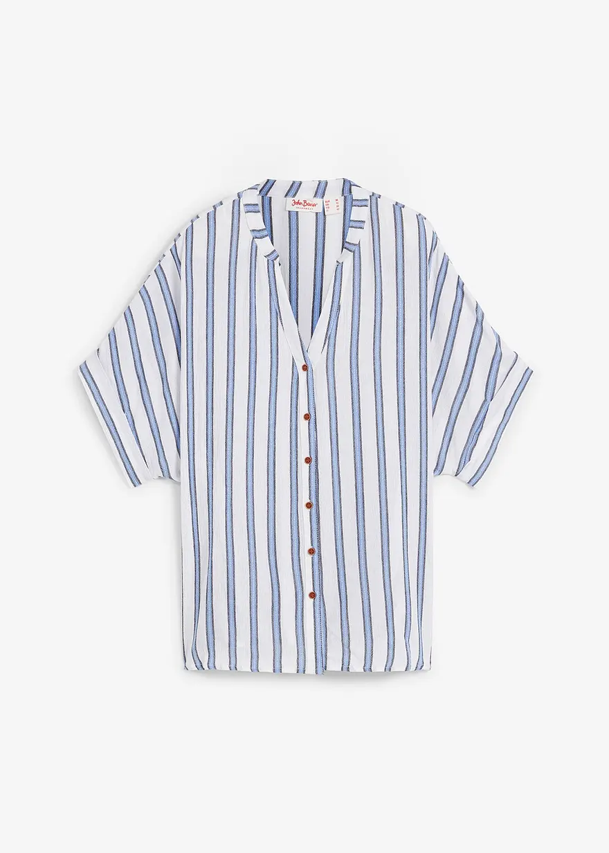 Crinkle Bluse aus fließender Viskose