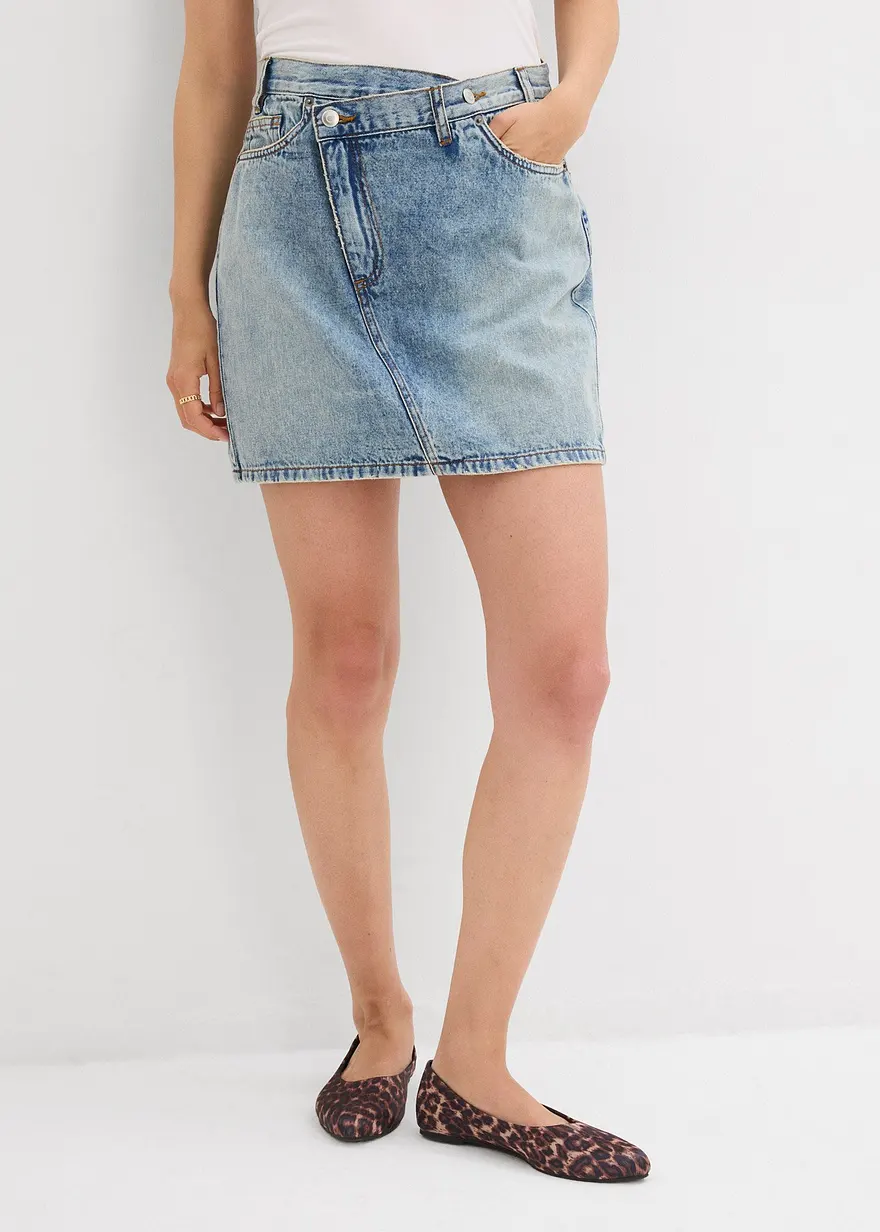 Jeansrock mit asymmetrischem Bund