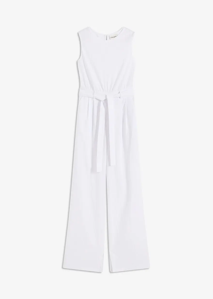 Jumpsuit aus Jersey-Leinen-Mix