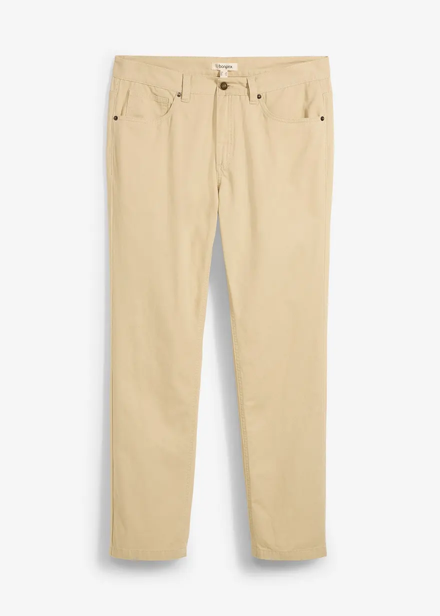 Regular Fit Twillhose aus reiner Baumwolle, Straight