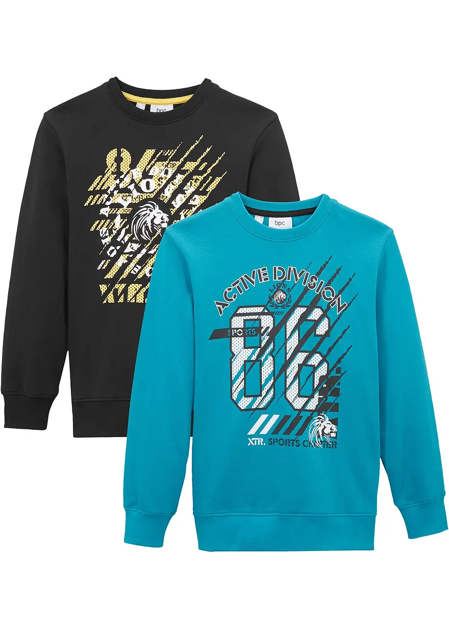 Sweatshirt aus reiner Bio-Baumwolle (2er-Pack)