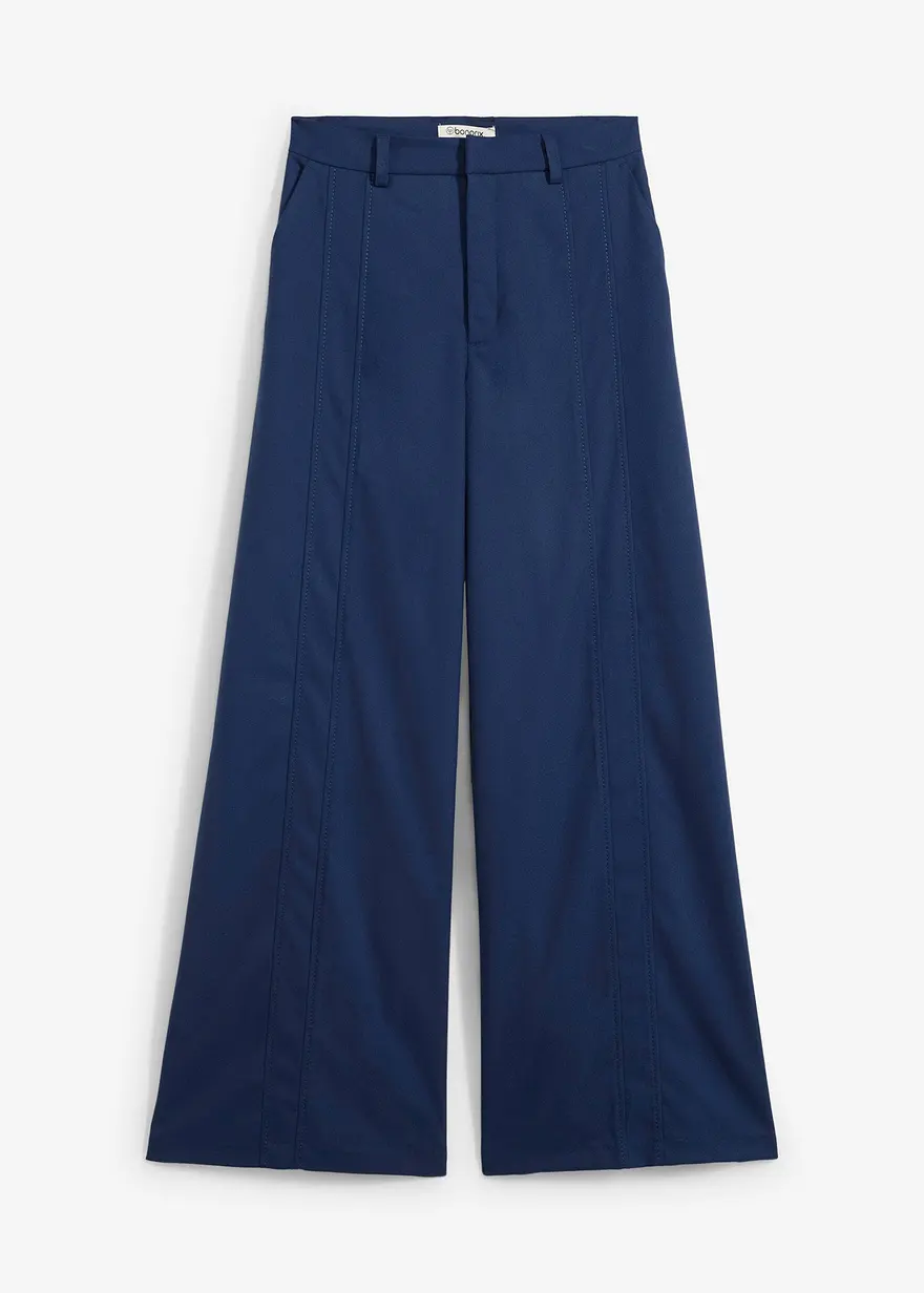 Marlenehose mit hohem Bund aus Viskose-Mix