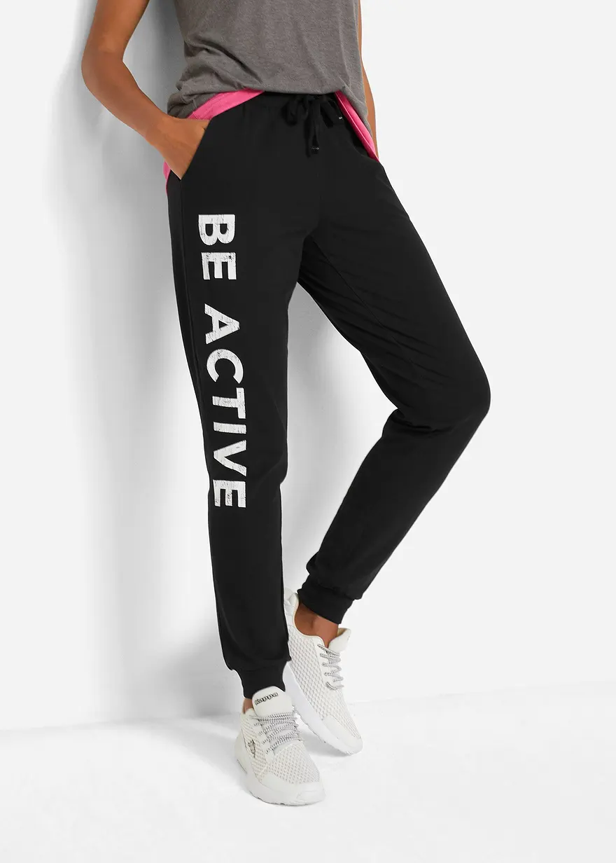 Jogginghose aus Baumwolle mit Druck, Loose Fit
