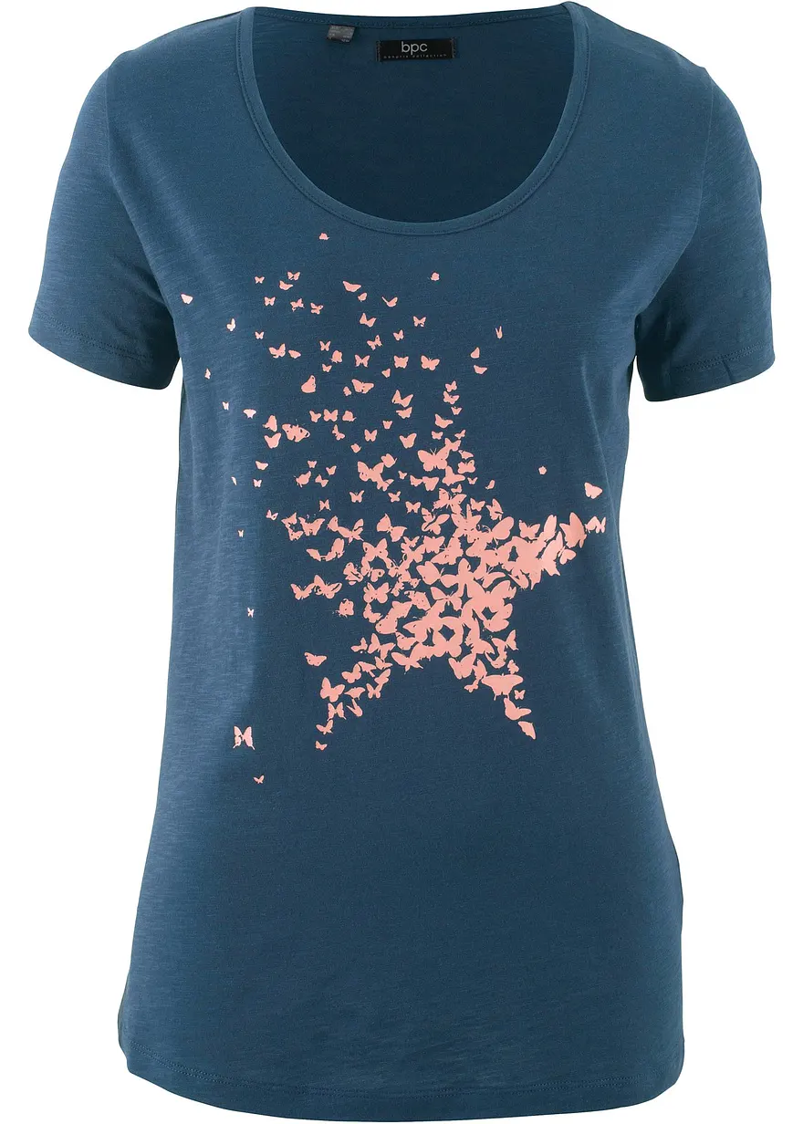Flammgarn-Shirt aus Bio-Baumwolle, kurzarm