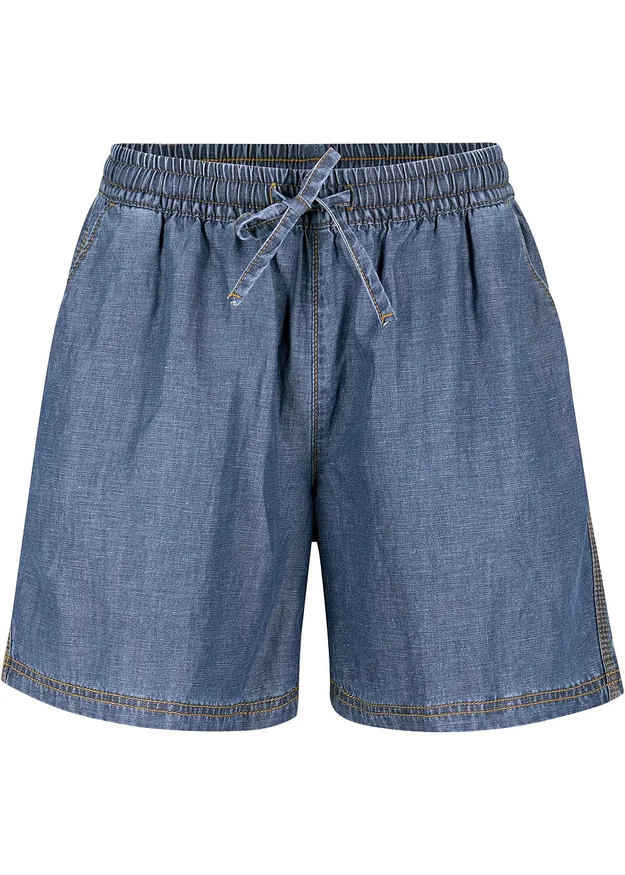 Leichte Denim Shorts mit Leinen