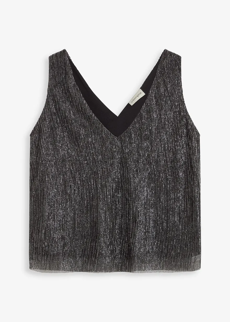 Cropped Top mit tiefem Ausschnitt
