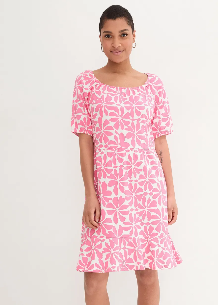 Jerseykleid aus elastischem Bio-Baumwoll-Mix