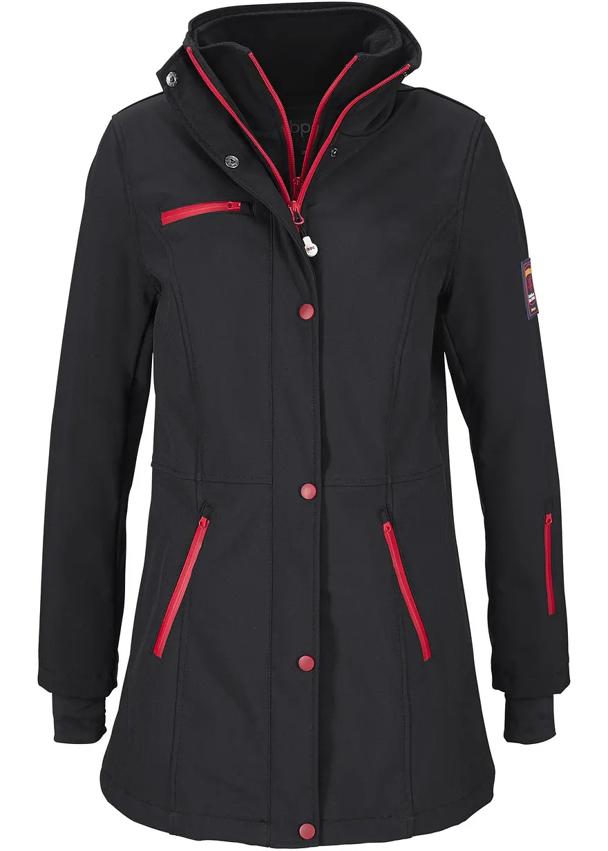 wasserabweisende Stretch-Softshell-Longjacke