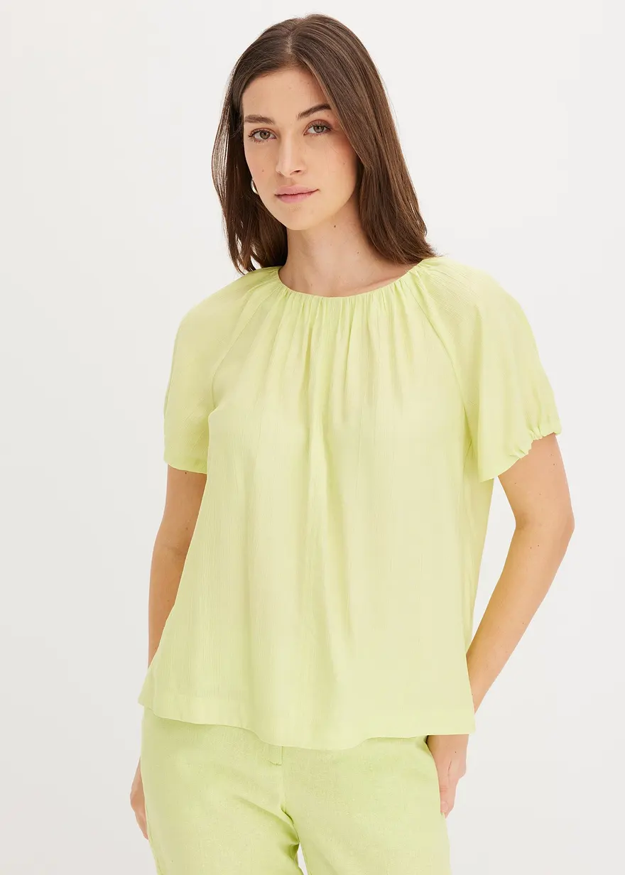 Bluse aus strukturiertem Crinkle
