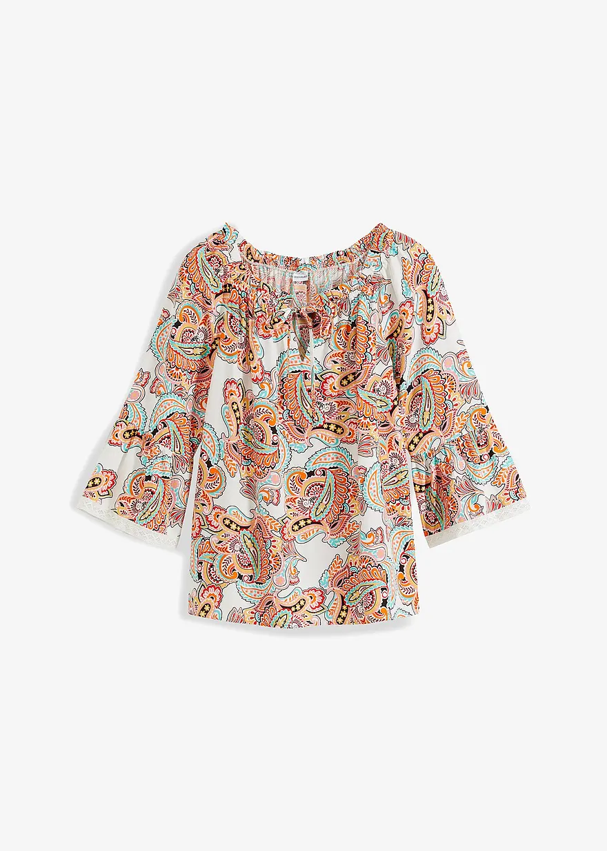 bedruckte Bluse aus Viskose