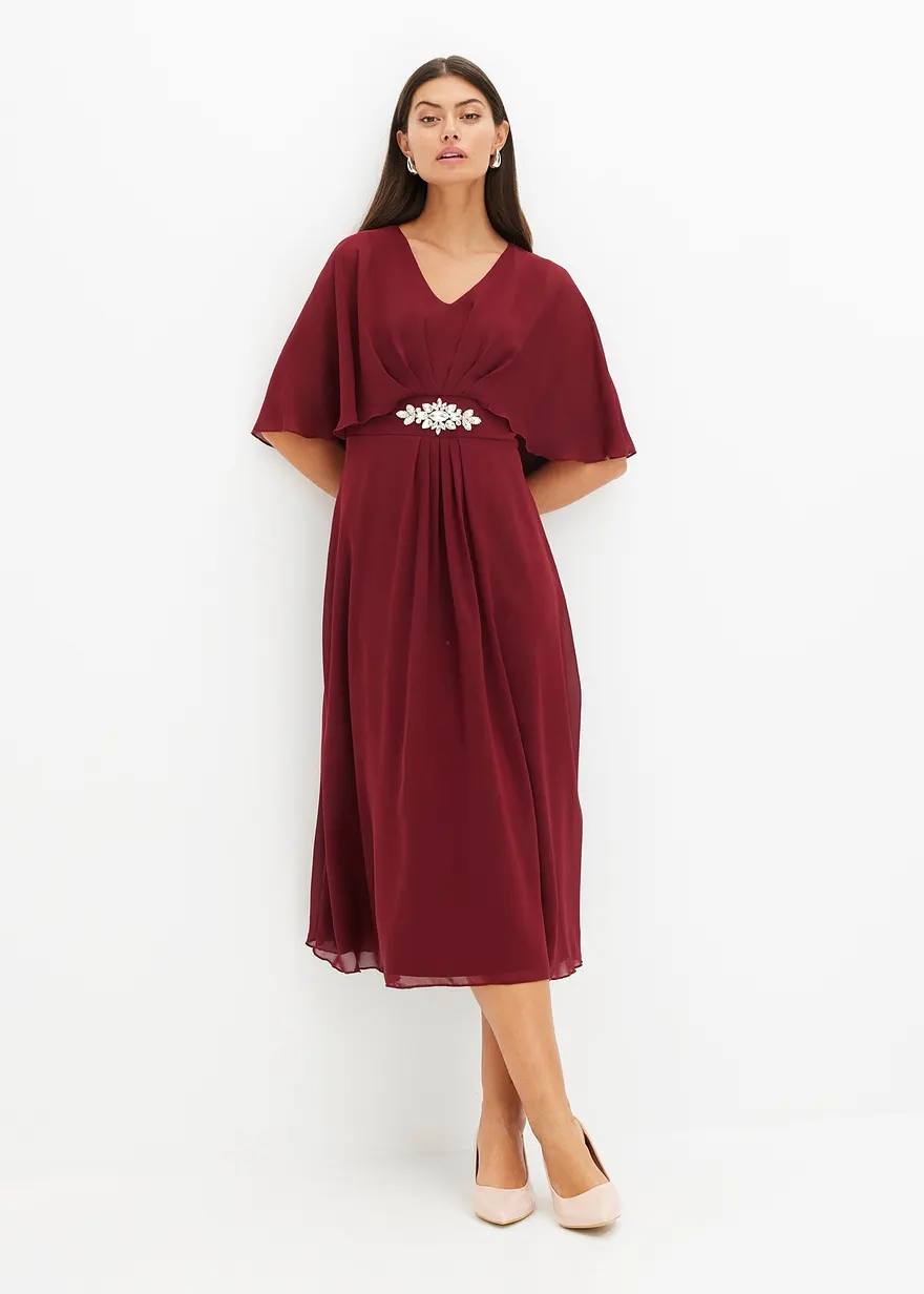 Chiffonkleid mit Strassstein-Applikation