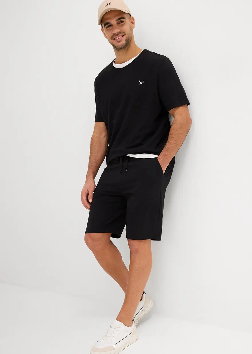 T-Shirt und Shirt-Bermuda (2-tlg.Set) aus reiner Bio-Baumwolle