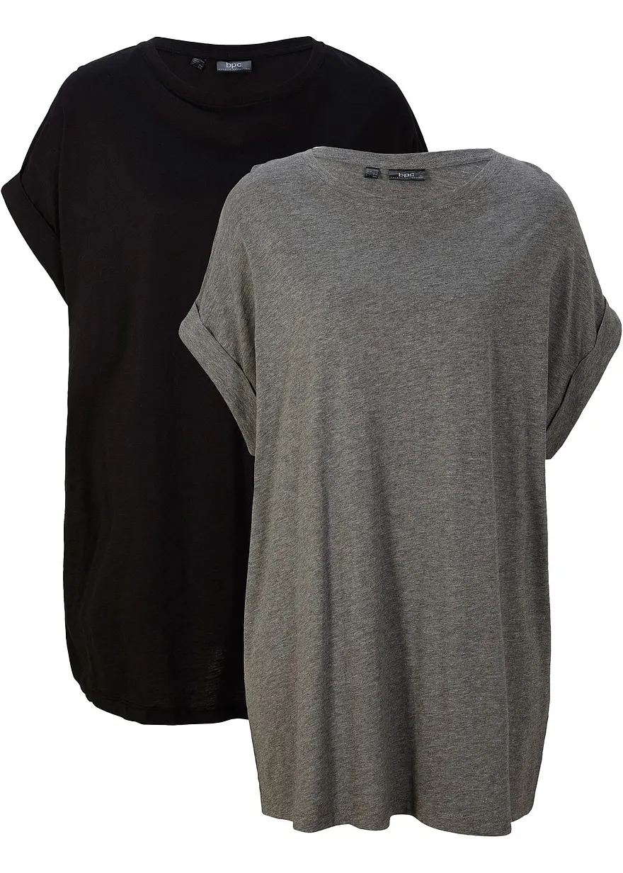 Longshirt aus reiner Bio-Baumwolle (2er Pack)