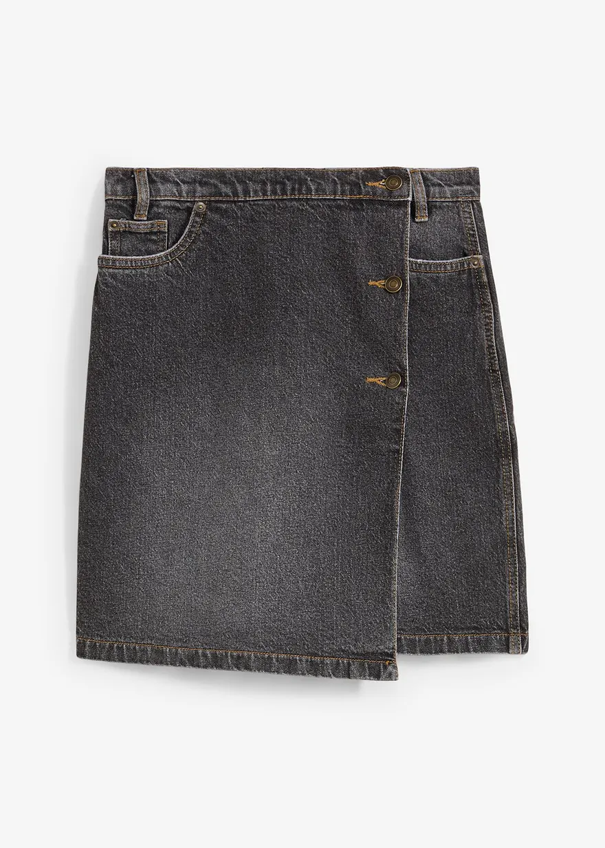 Jeansrock Wickeloptik