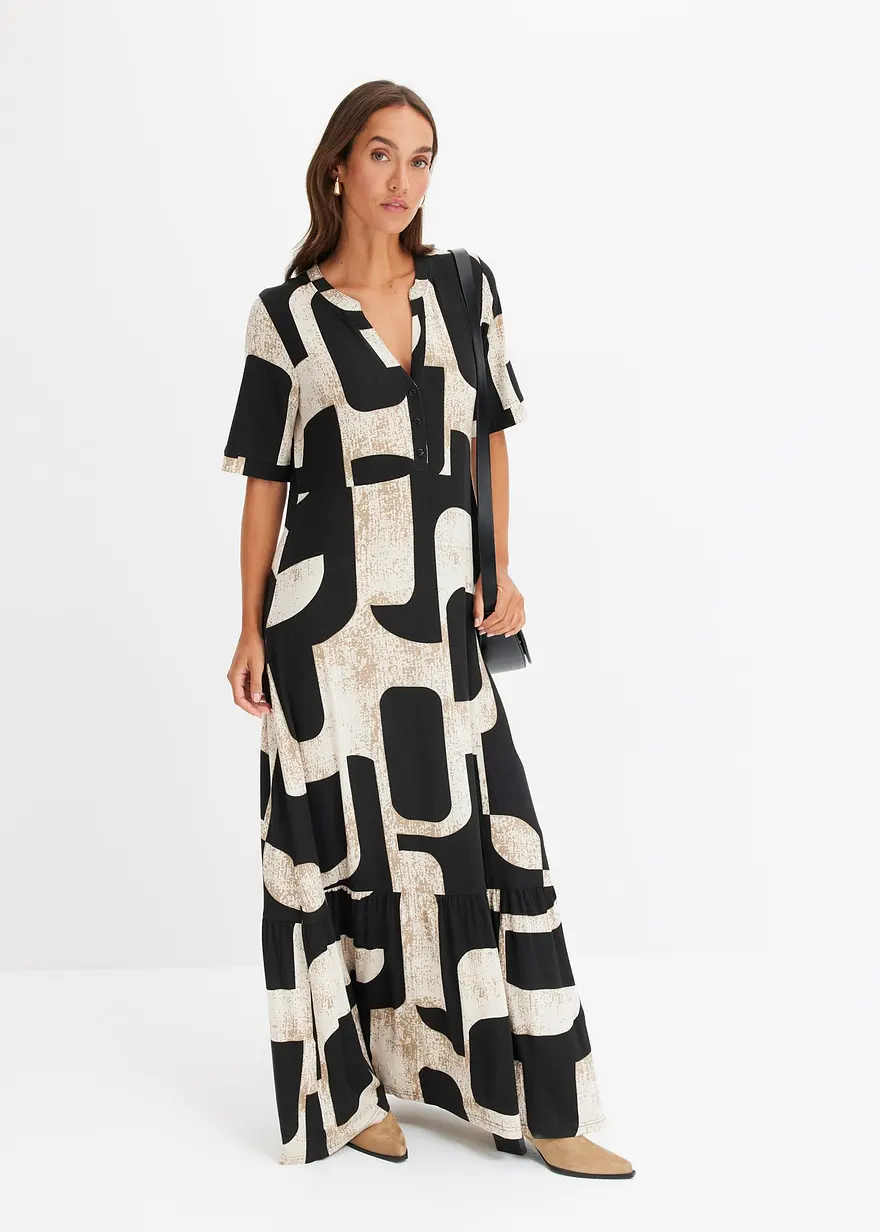 Maxikleid aus softem Viskose-Mix