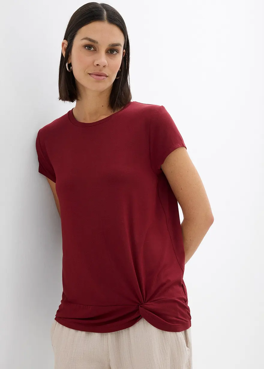 Shirt aus fließendem Viskose-Mix
