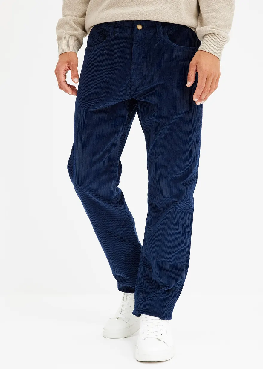 Thermo Relaxed Fit Cordhose mit Flanellfutter, Straight