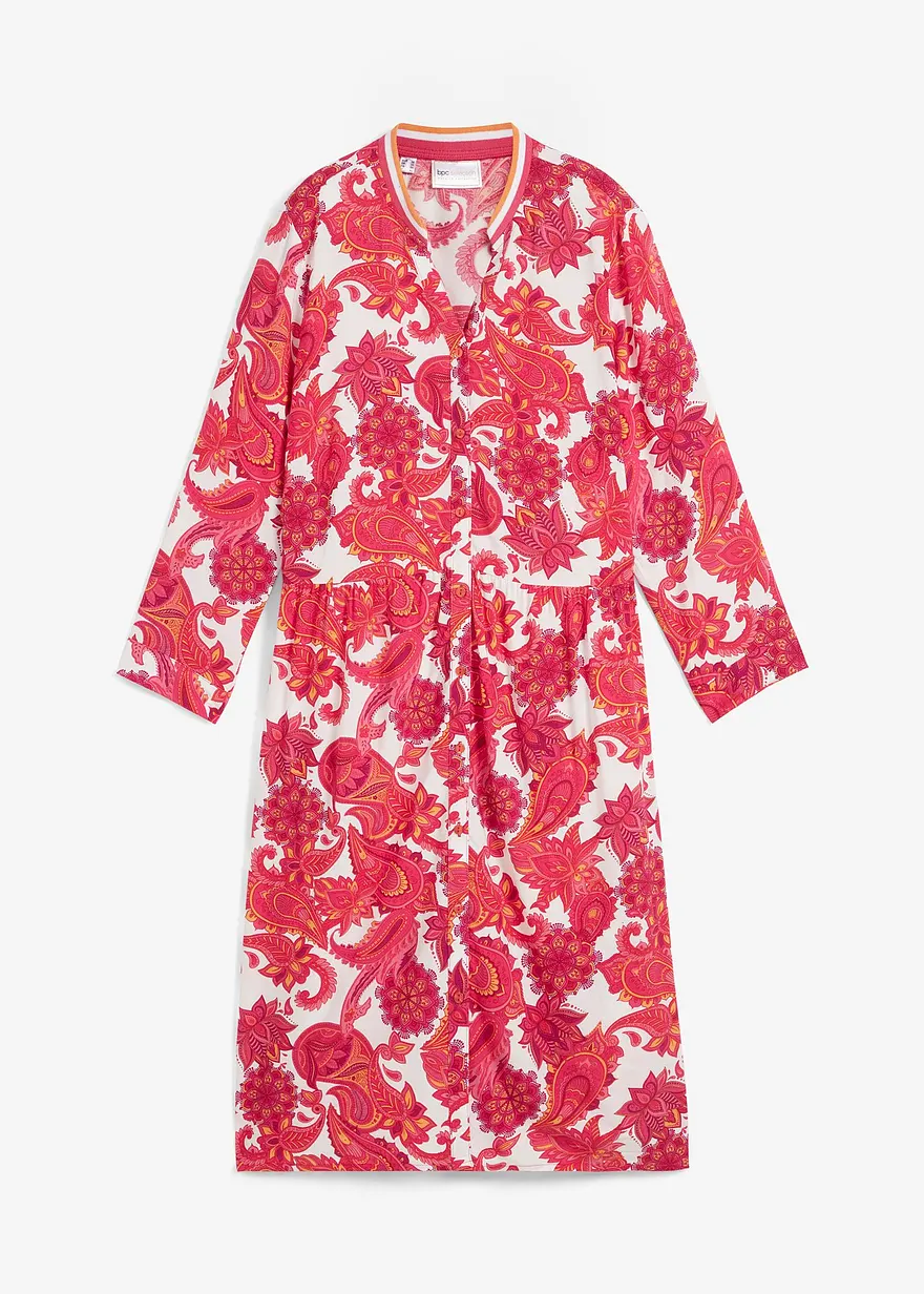 Hemdblusenkleid aus fließender Viskose