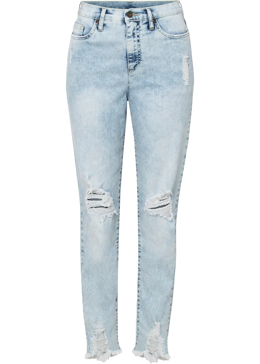 Mom-Jeans High Waist mit Destroy-Effekten