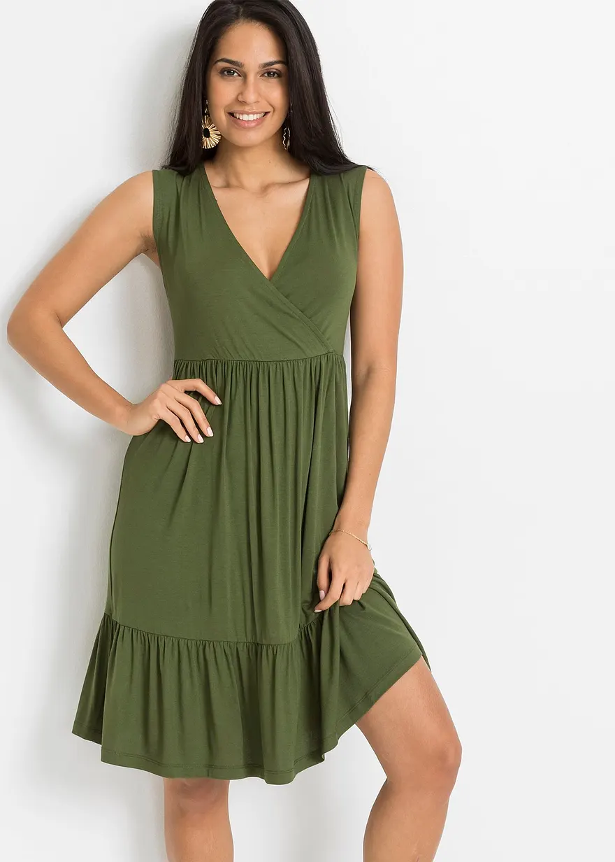 Jerseykleid mit Spitze