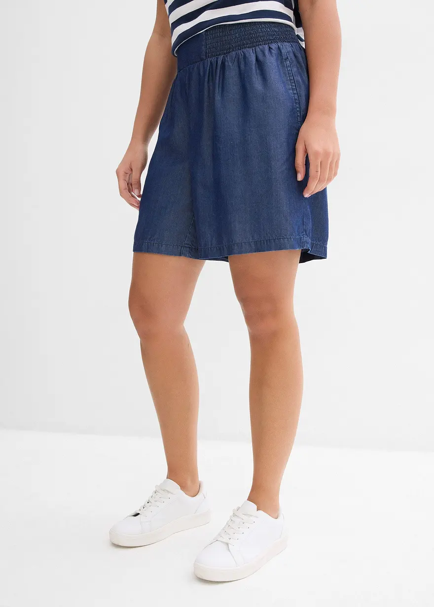 Schlupf-Shorts mit Smockbund