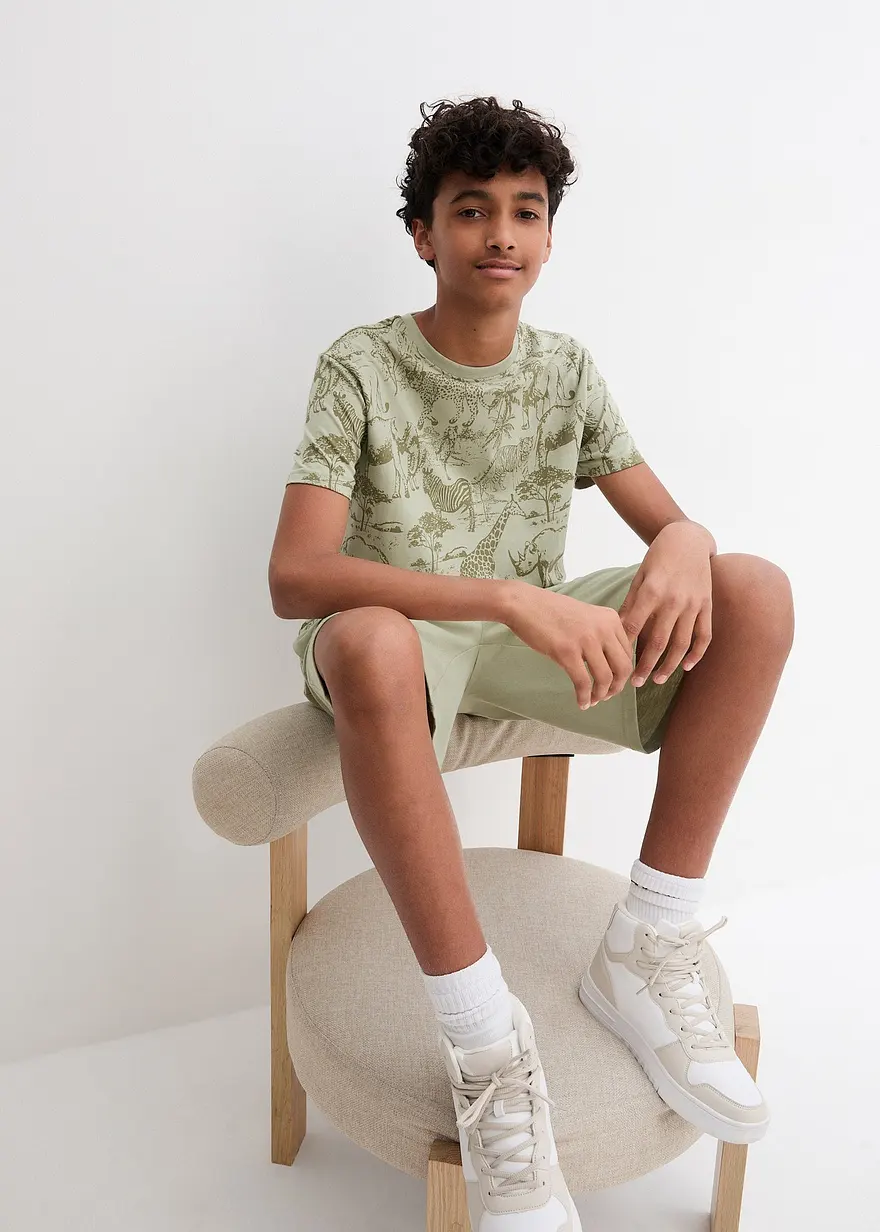 T-Shirt und Bermuda aus Bio Baumwolle (2-tlg.Set)