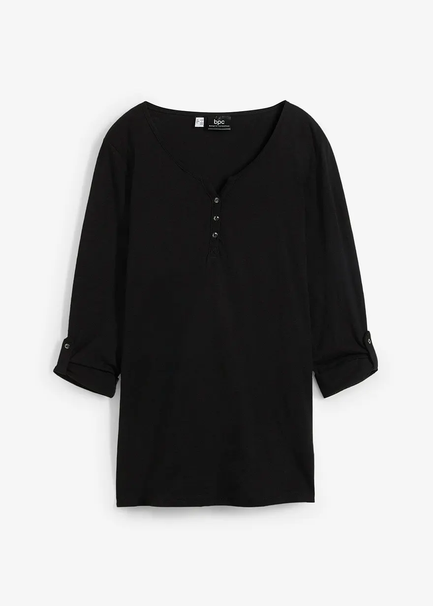 Shirt mit Knopfleiste aus reiner Bio-Baumwolle