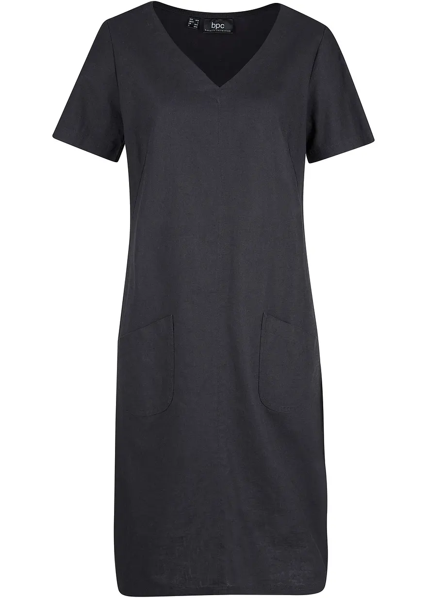 Minikleid mit Leinen