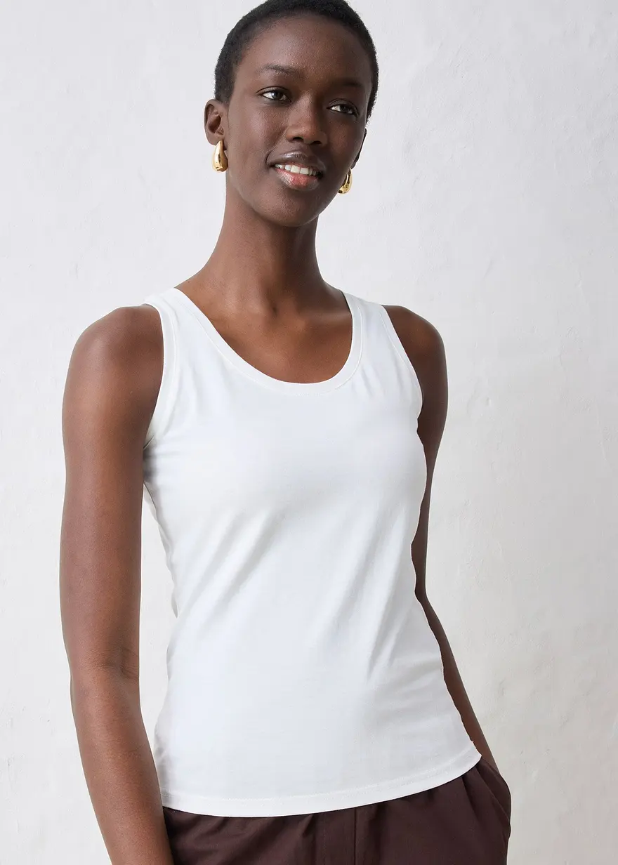 Tanktop mit Seidenanteil