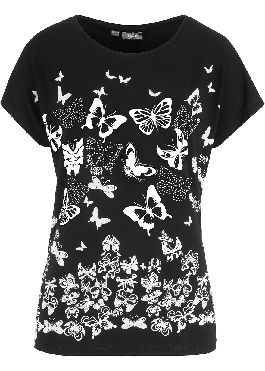 T-Shirt mit Viskose-Anteil, bedruckt