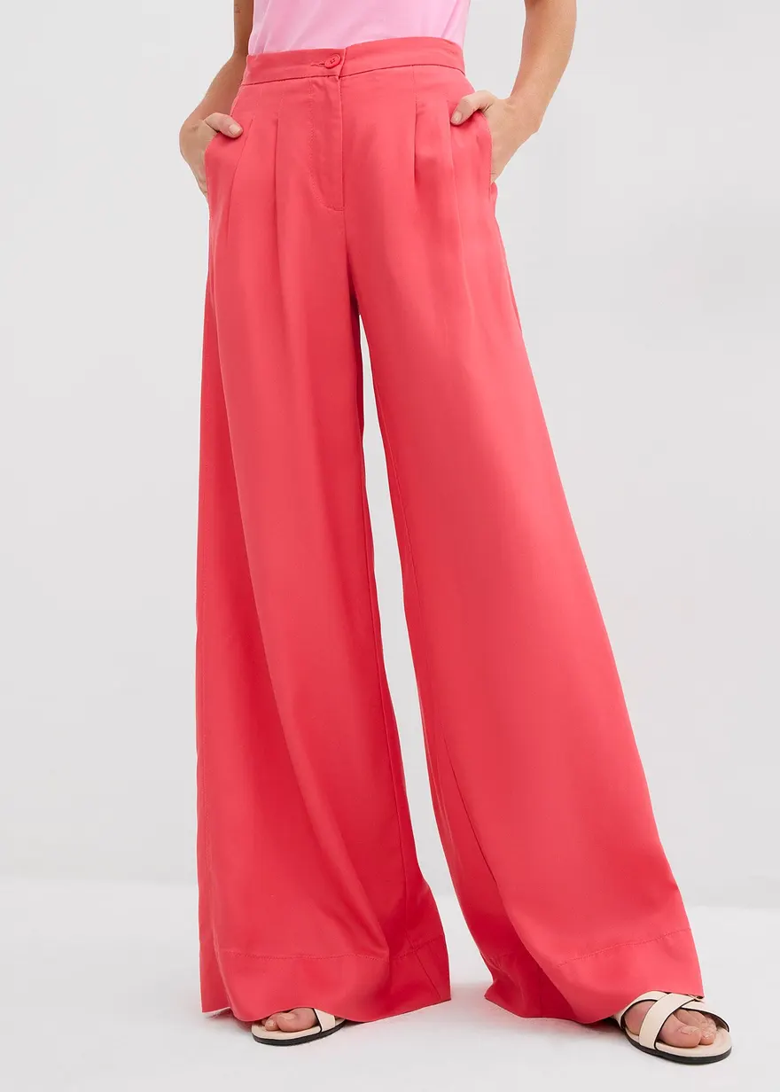 Bundfaltenhose aus fließendem Lyocell