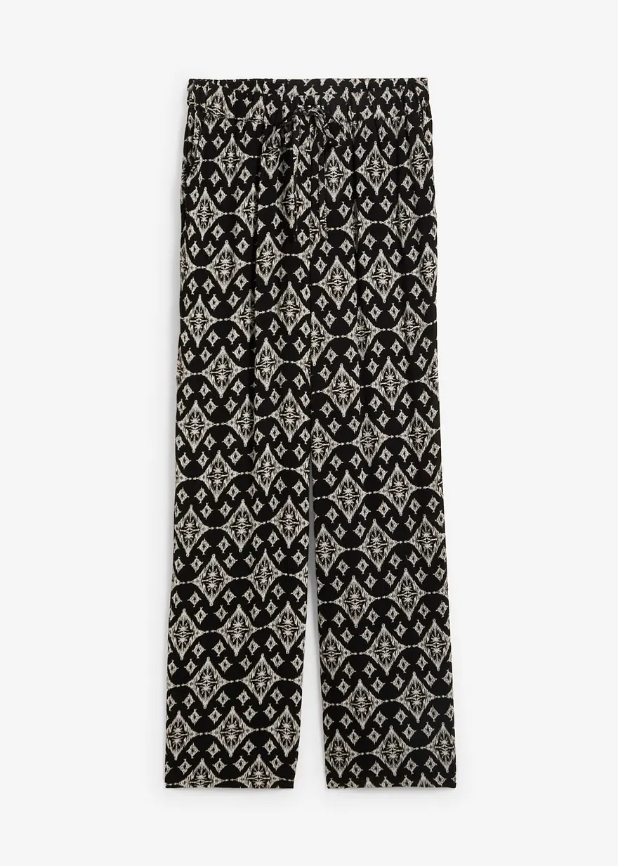 Bedruckte Palazzo-Hose mit Bequembund
