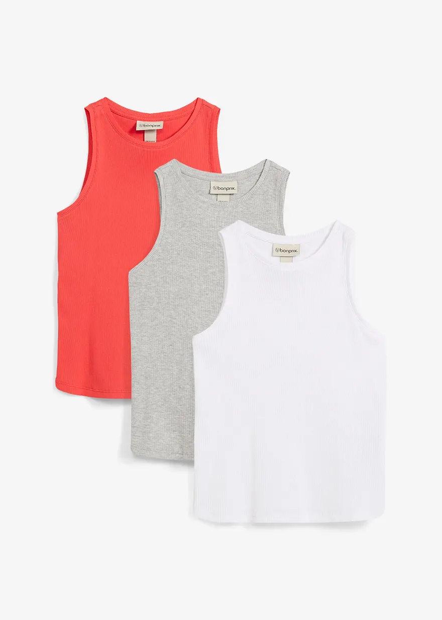 Tanktop aus reiner Bio-Baumwolle (3er Pack)