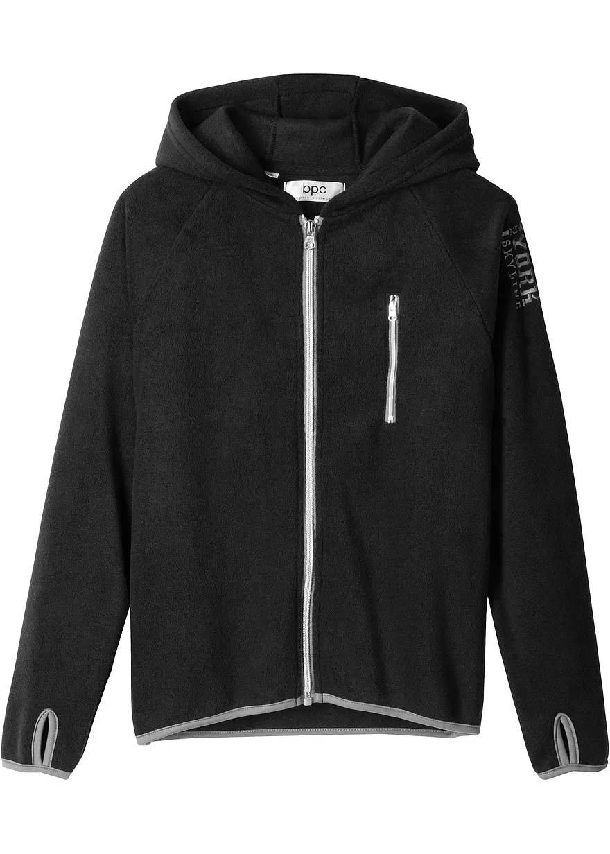 Fleecejacke mit Kontrastdetails