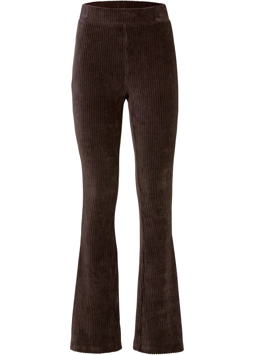 Ausgestellte Leggings in Cordoptik
