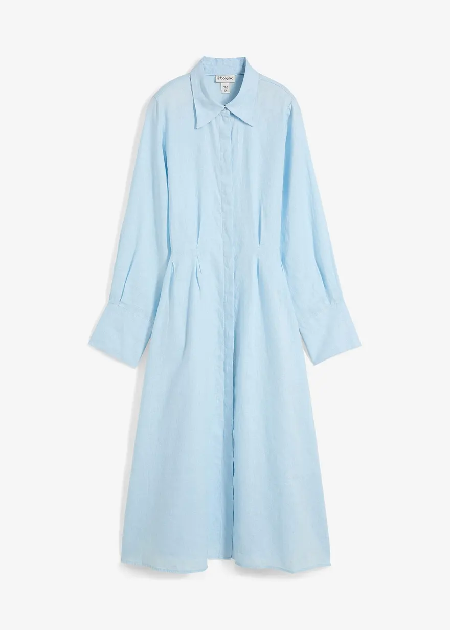 Hemdblusenkleid aus reinem Leinen