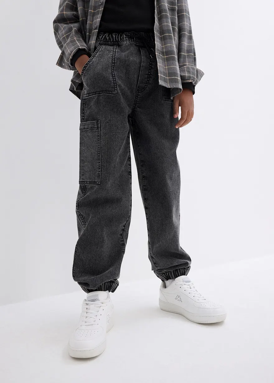 Loose Fit Stretch-Cargo-Jeans