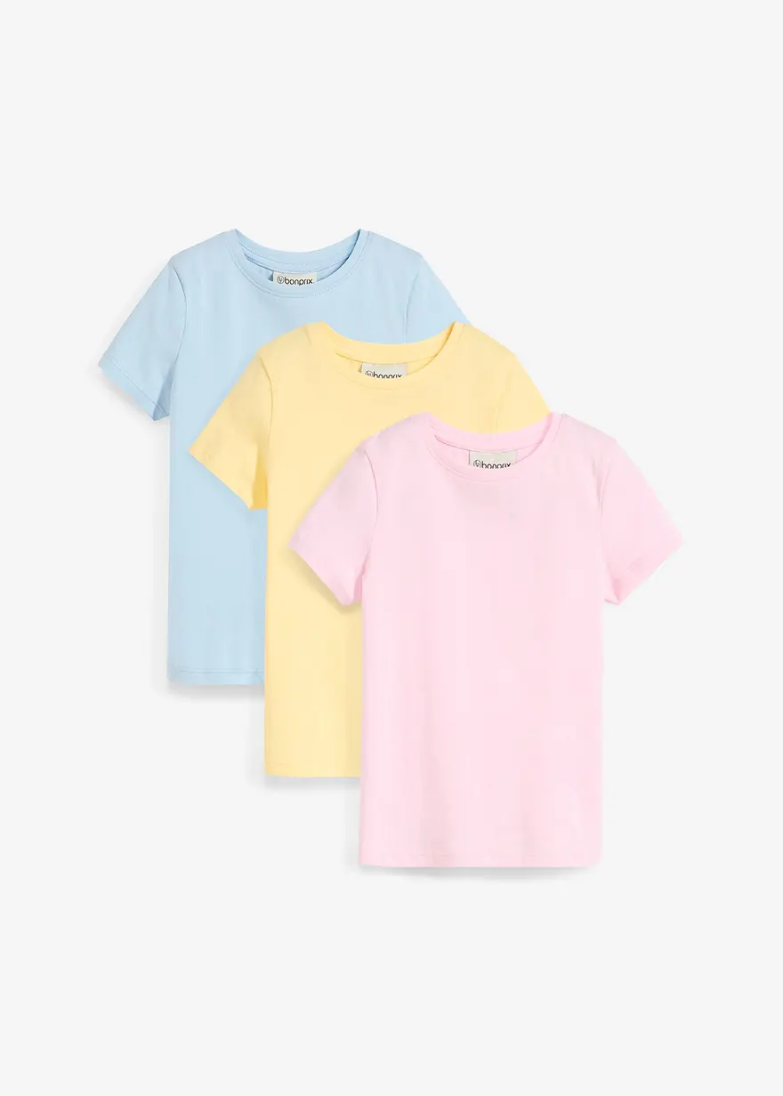 T-Shirt aus reiner Bio-Baumwolle (3er Pack)