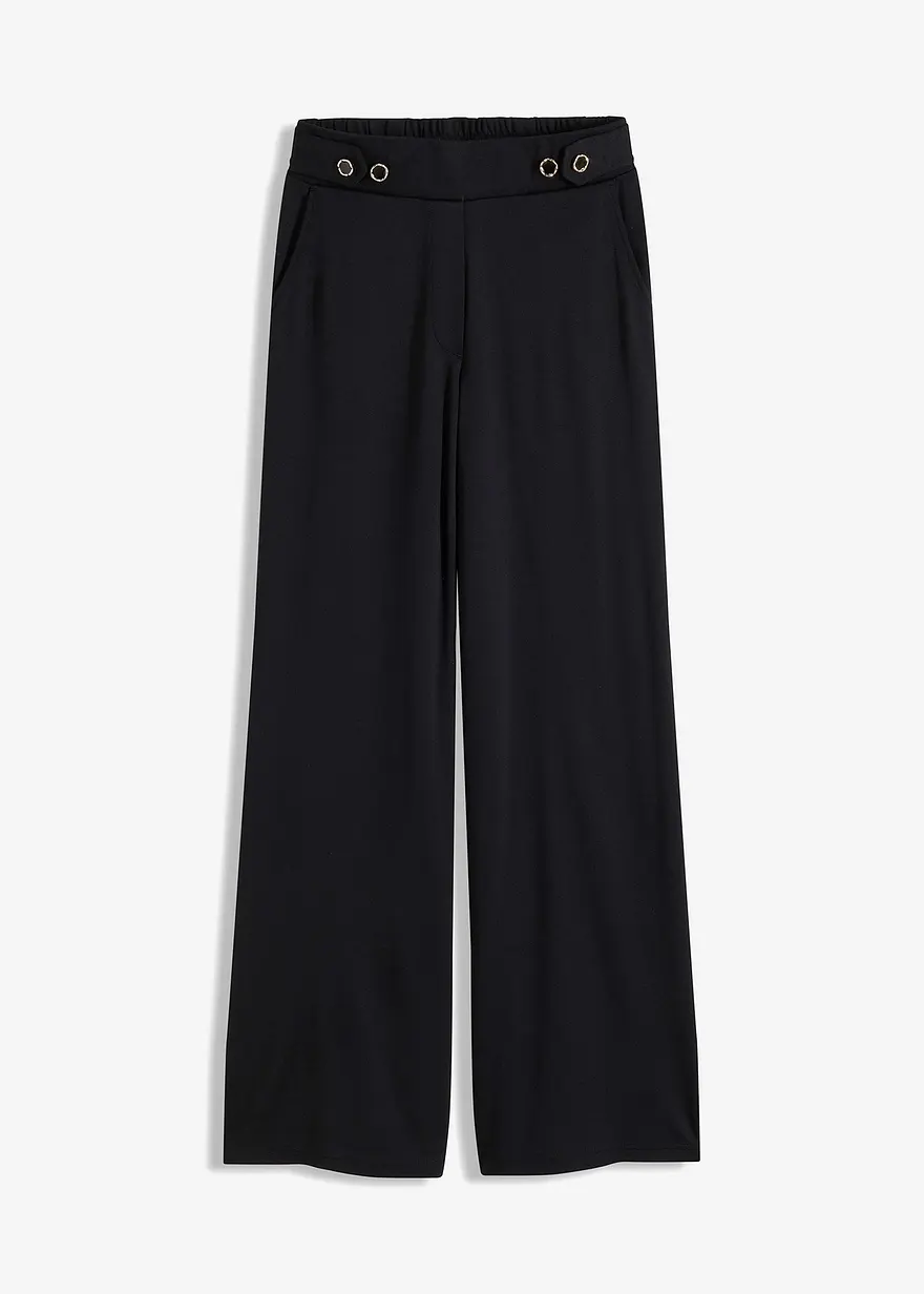 Jersey-Hose mit dekorativem Riegel