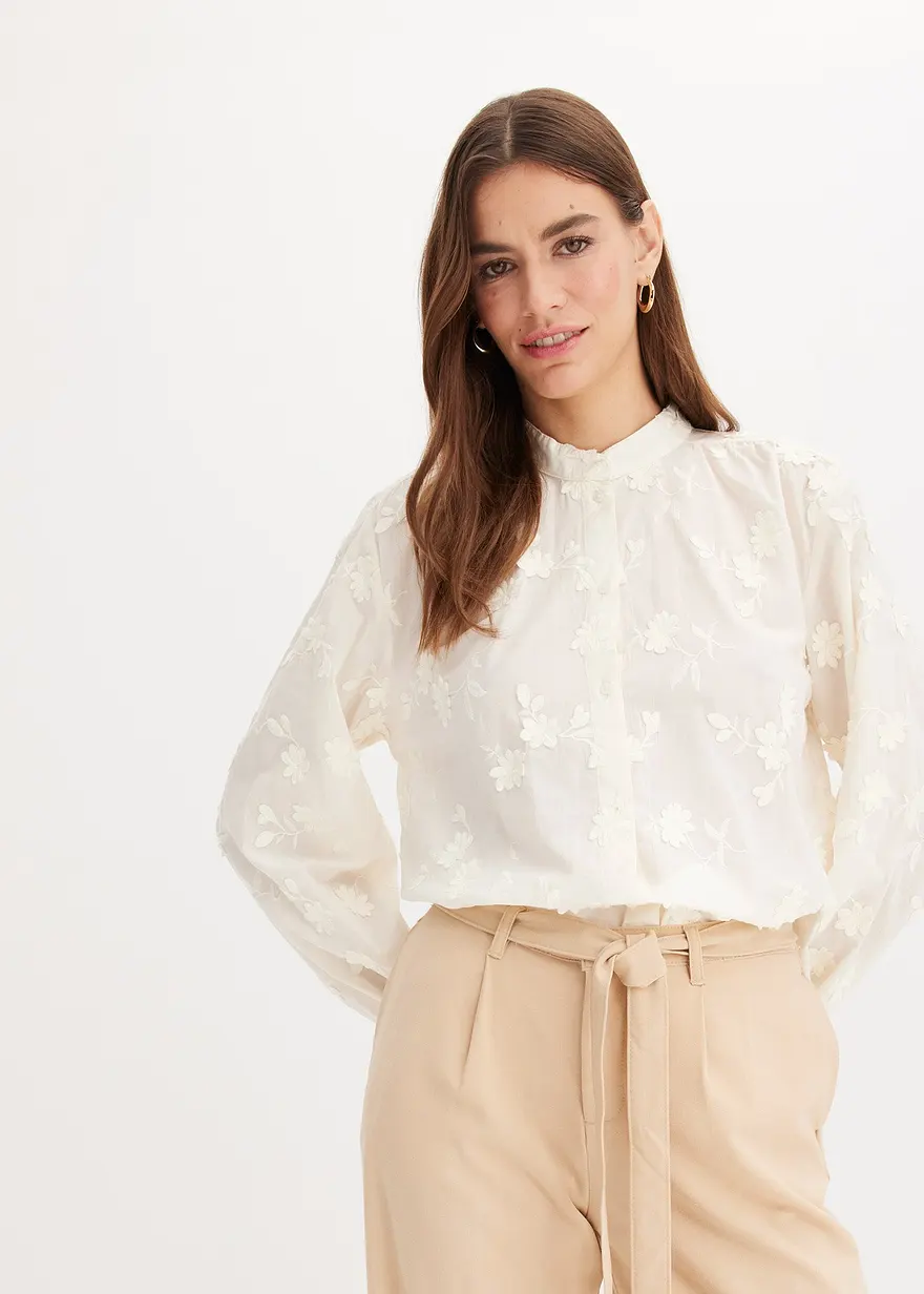 Bluse aus reiner Baumwolle