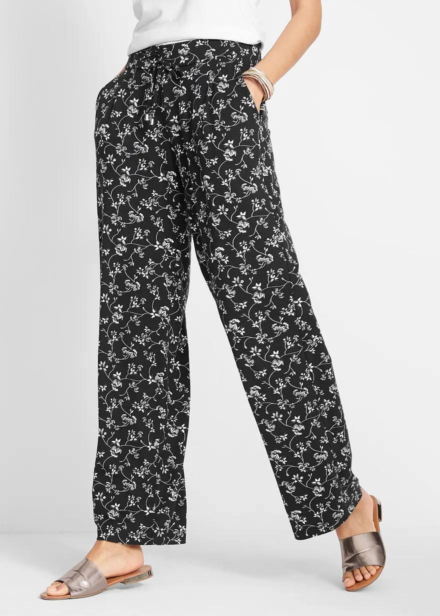 Palazzo-Hose aus Viskose-Mix