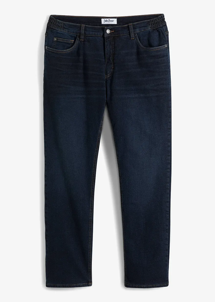 Thermo Relaxed Fit Stretch-Jeans mit Fleecefutter, Straight