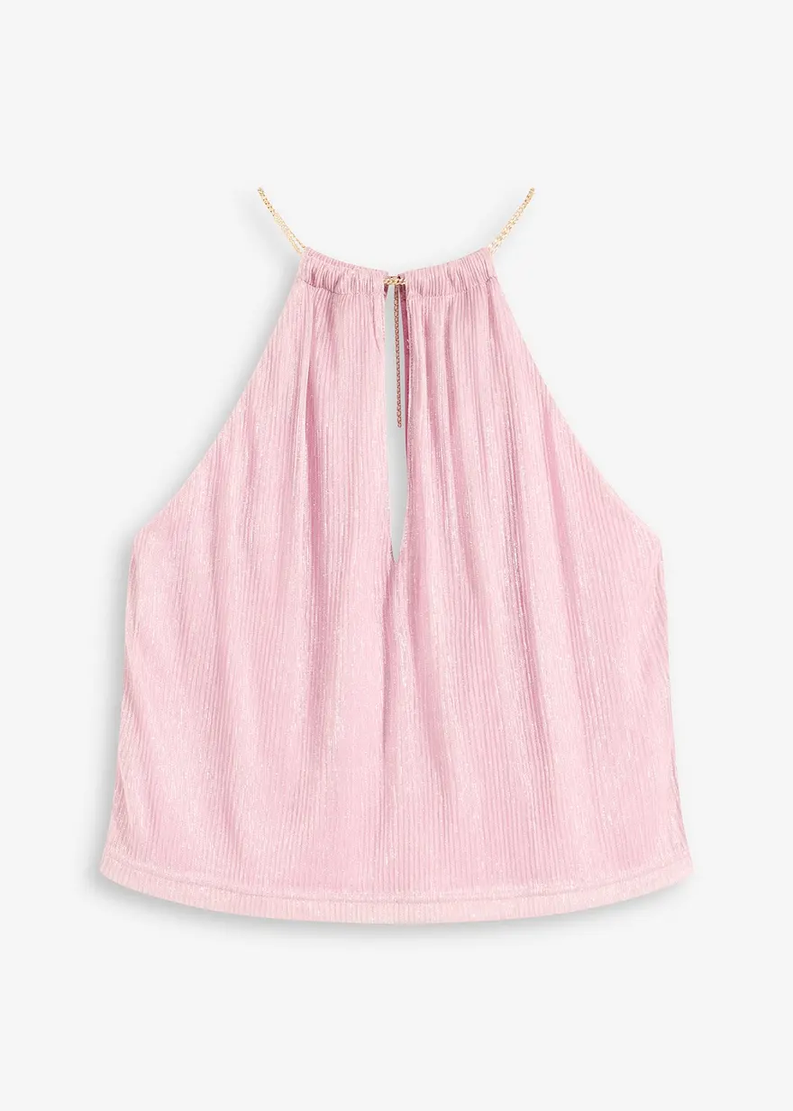 Cropped Top in metallic Optik