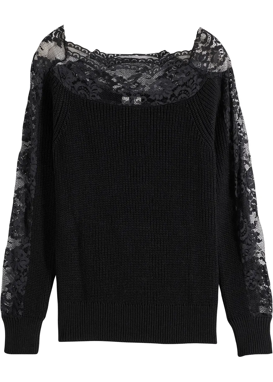 Pullover mit Spitze