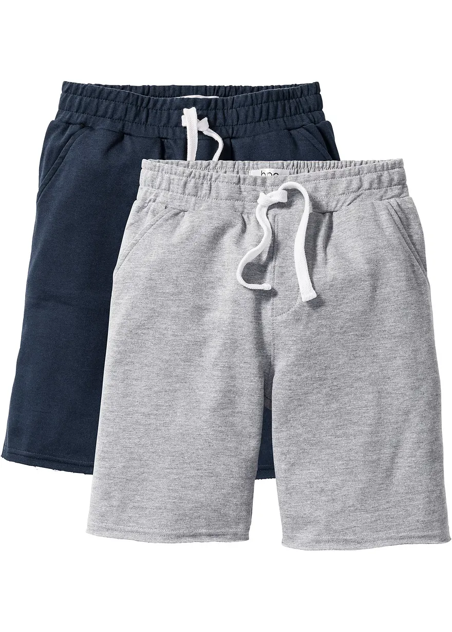 Sweat-Bermuda aus weichem Baumwol-Mix (2er Pack)