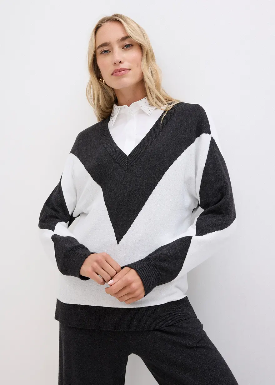 Pullover im Rautendesign